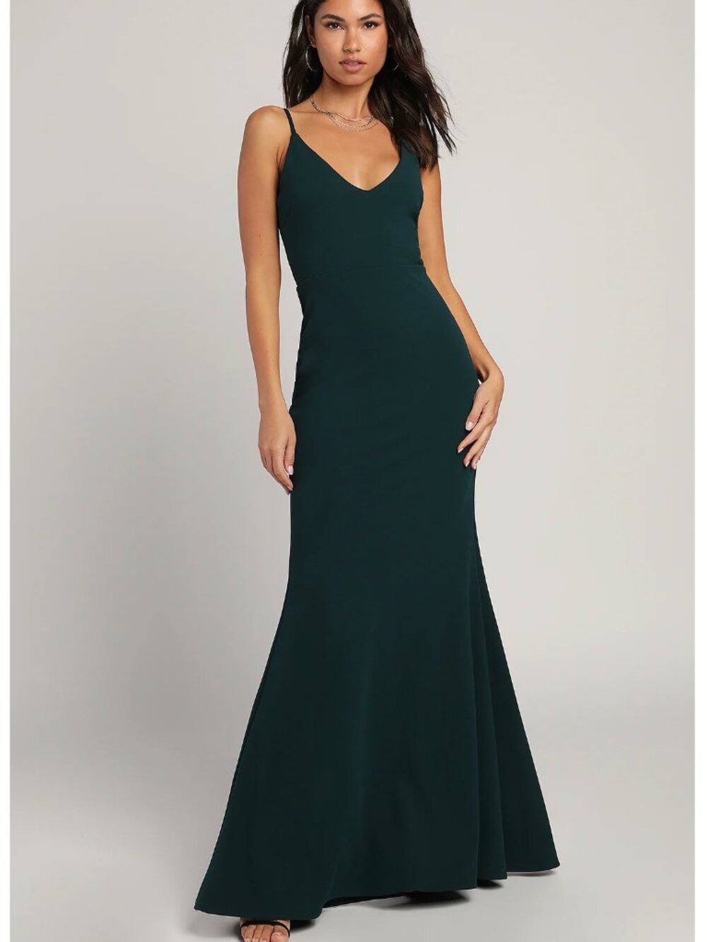 Lulus Infinite Glory Forest Green Maxi Dress